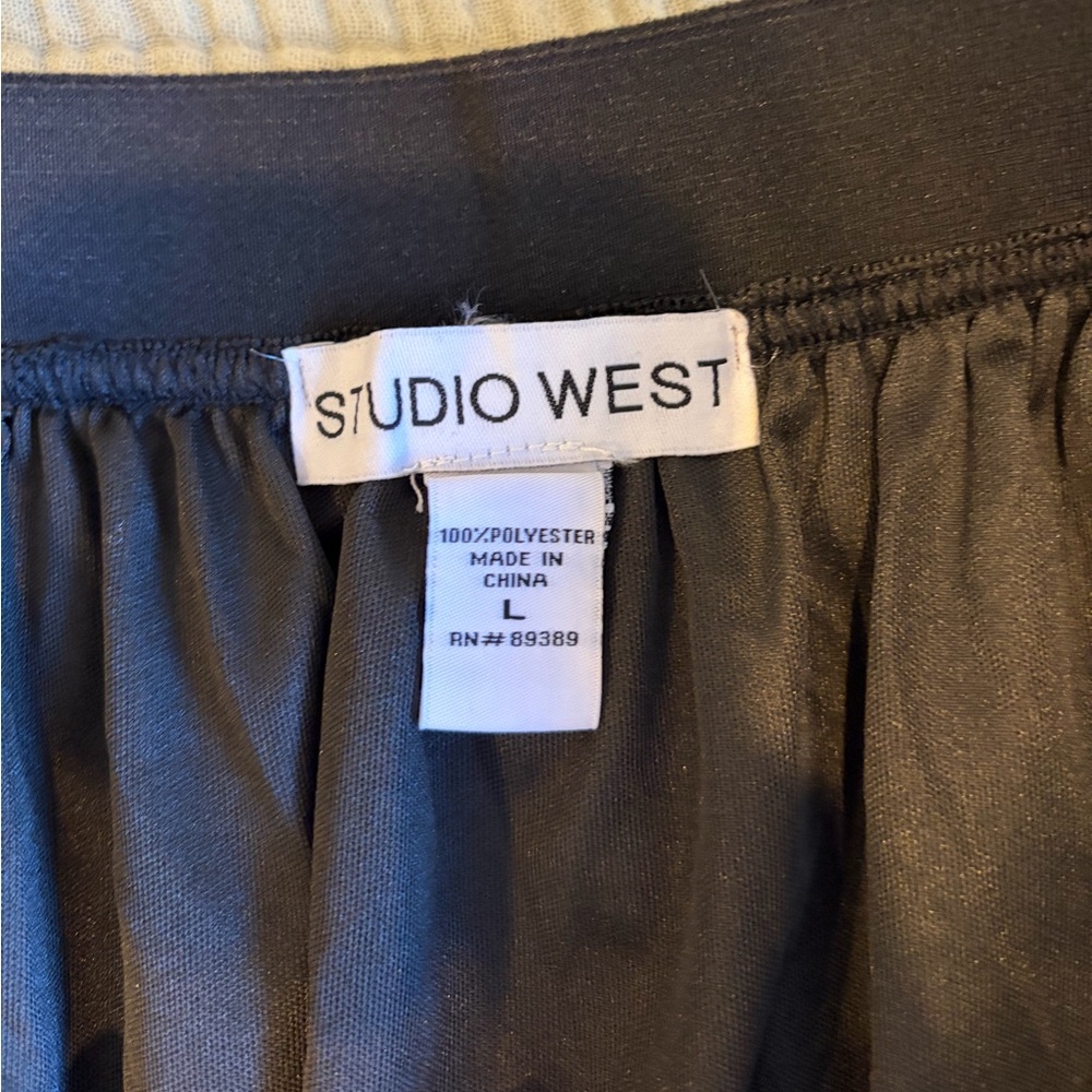 Midi Black Tulle Studio West Skirt - Picture 3 of 4